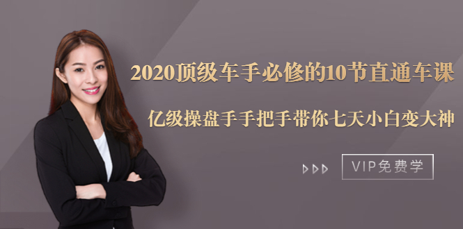 2020顶级车手必修的10节直通车课：亿级操盘手手把手带你七天小白变大神-优才资源站