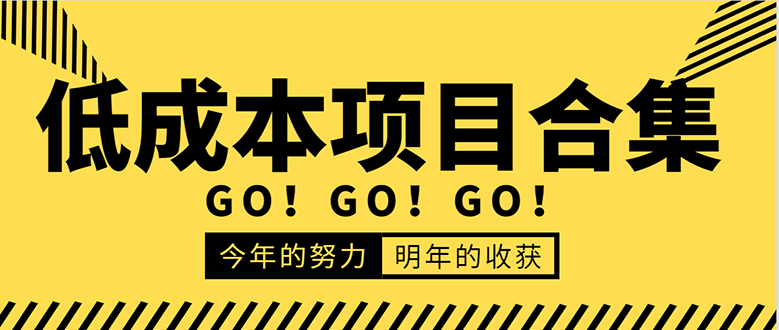 低成本零成本项目合集：赚钱快的慢的、暴利的，线上线下的，价值万元资料-优才资源站