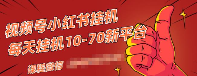 视频号小红书抖音挂机项目，小白无脑操作，按照要求来，单号每天几十米-优才资源站