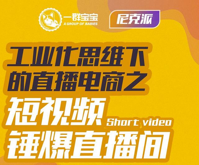 尼克派·工业化思维下的直播电商之短视频锤爆直播间，听话照做执行爆单-优才资源站