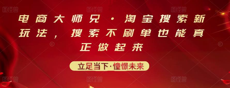 电商大师兄·淘宝搜索新玩法，搜索不刷单也能真正做起来-优才资源站