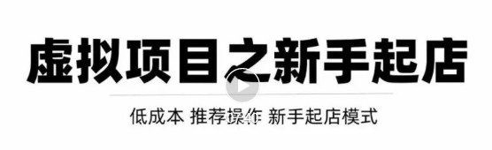 虚拟项目快速起店模式，0成本打造月入几万虚拟店铺！-优才资源站