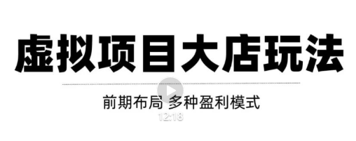 虚拟项目月入几万大店玩法分享，多店操作利润倍增（快速起店盈利）-优才资源站