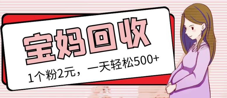 最新小红书母婴号宝妈粉回收项目，1个粉2元，一天轻松500+案例分享【粉丝包回收】-优才资源站
