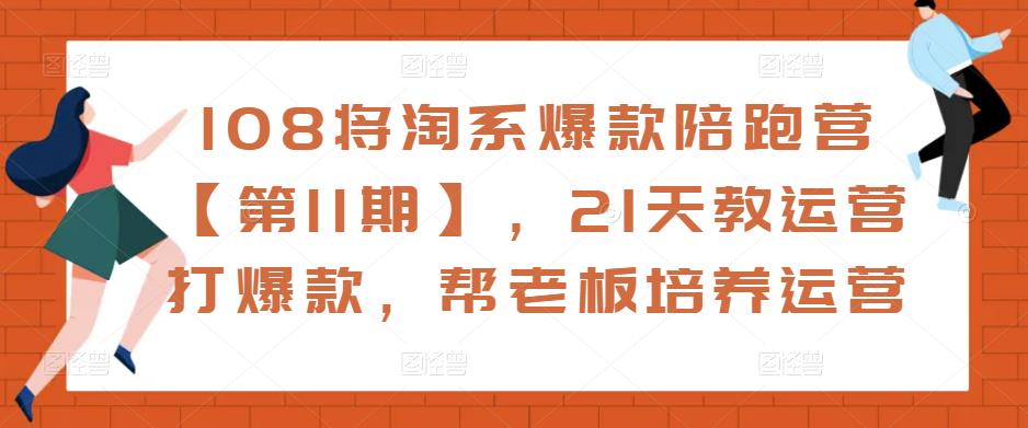 108将淘系爆款陪跑营【第11期】，21天教运营打爆款，帮老板培养运营-优才资源站