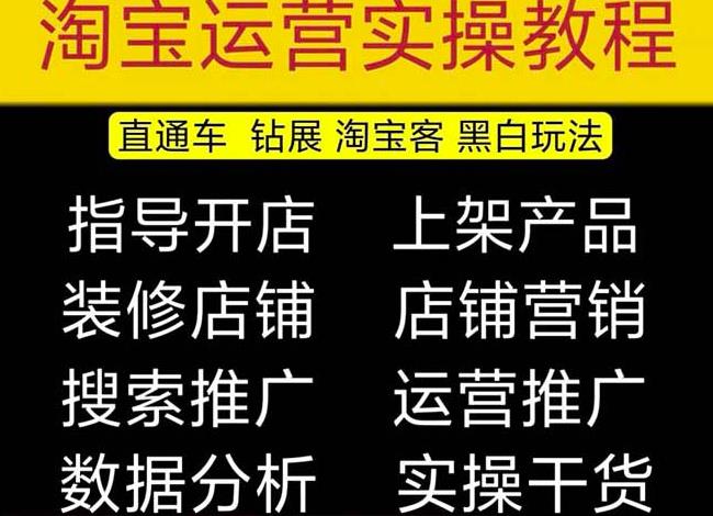 2023淘宝开店教程0基础到高级全套视频网店电商运营培训教学课程-优才资源站
