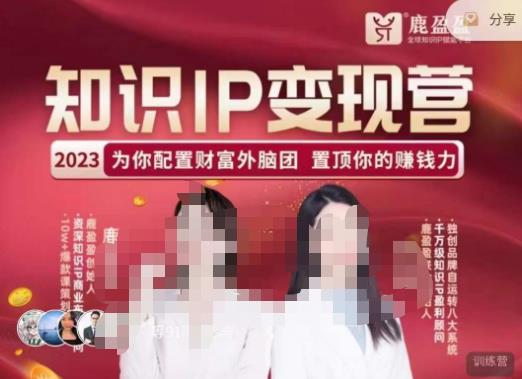 鹿盈盈-知识IP变现实操营，​普通人可复制的知识产品落地实操课，​带你打通知识IP变现底层逻辑-优才资源站
