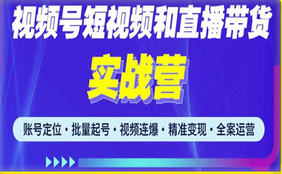 2023最新微信视频号引流和变现全套运营实战课程，小白也能玩转视频号短视频和直播运营-优才资源站