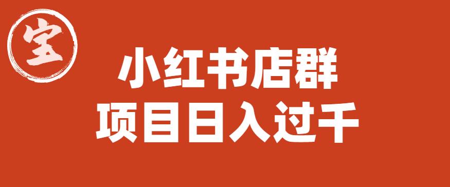 宝哥小红书店群项目，日入过千（图文教程）【揭秘】-优才资源站