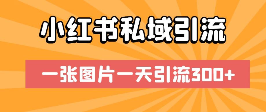小红书私域引流，一张图片一天引流300+【揭秘】-优才资源站