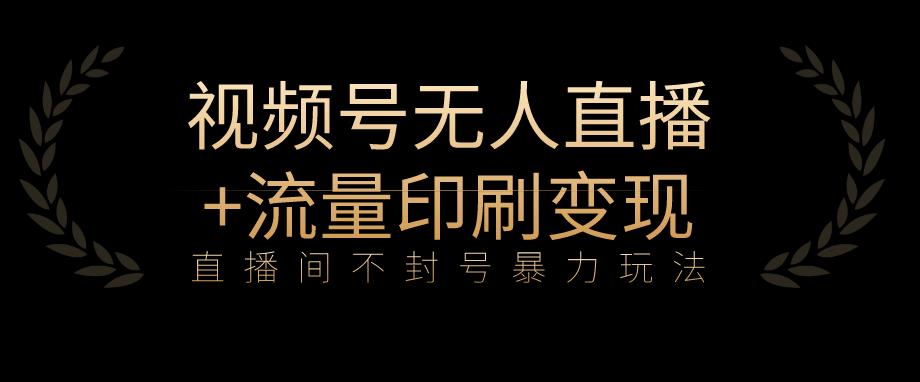 全网首发视频号不封号无人直播暴利玩法+流量印刷机变现，日入1000+【揭秘】-优才资源站