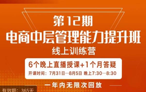陈少珊·电商中层管理能力提升班，学习对象-电商公司各个岗位的主管，20人人以内的电商公司老板-优才资源站