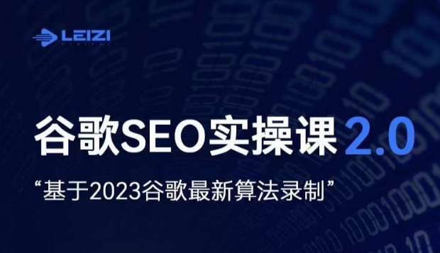雷子·谷歌SEO 2.0实战课，独立站询盘自由必备，基于2023谷歌最新算法录制-优才资源站