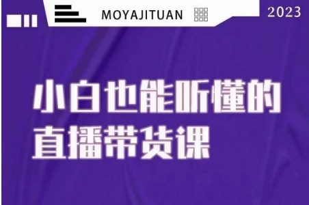 大威本威·能听懂的直播带货课，小白也能听懂，20节完整-优才资源站