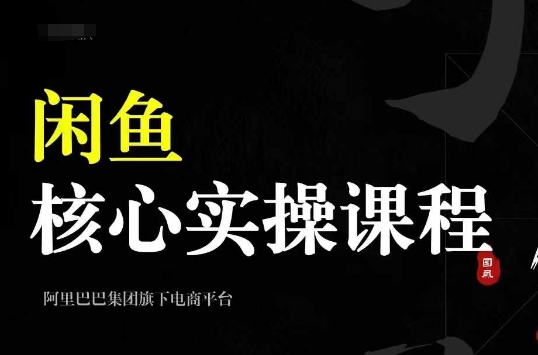 2024闲鱼核心实操课程，从养号、选品、发布、销售，教你做一个出单的闲鱼号-优才资源站